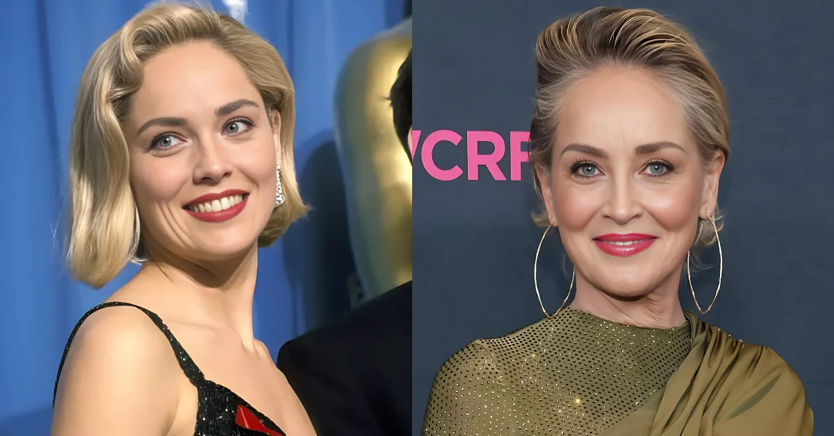 Sharon Stone Then and Now