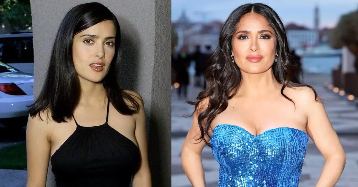 Salma Hayek Then and Now
