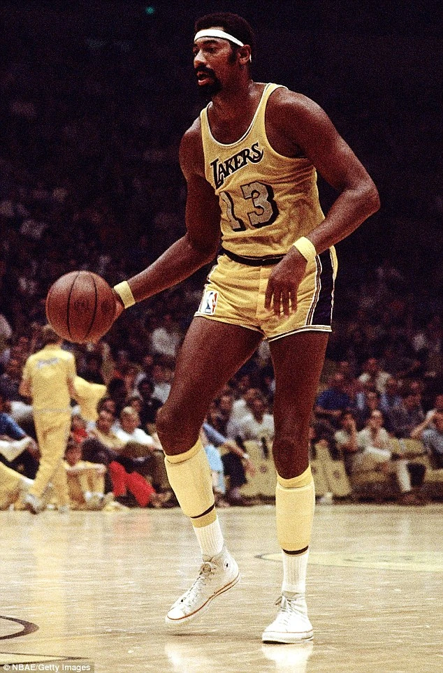 wilt chamberlain height and weight