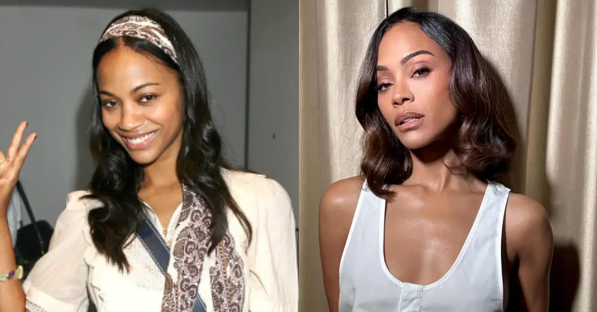 Zoe Saldana Then and Now