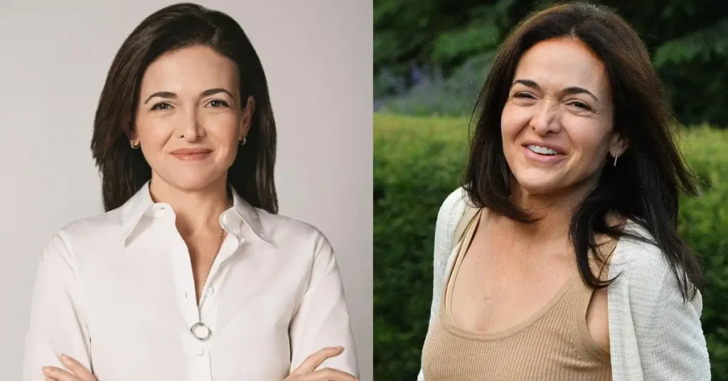 Sheryl Sandberg Then and Now