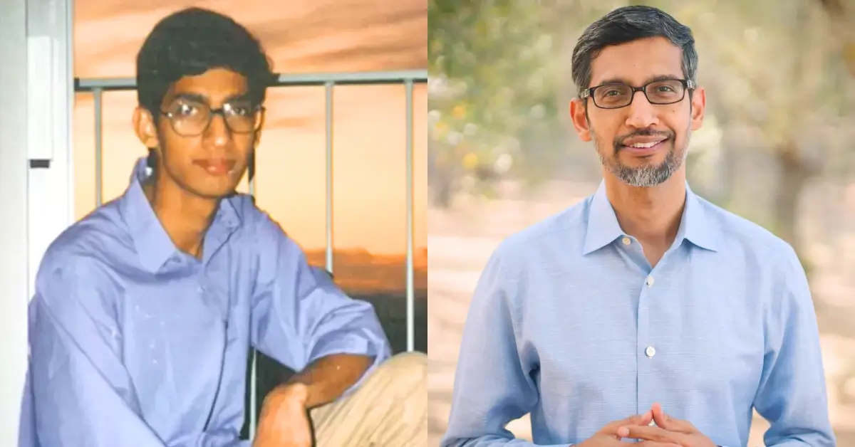 Sundar Pichai Then and Now