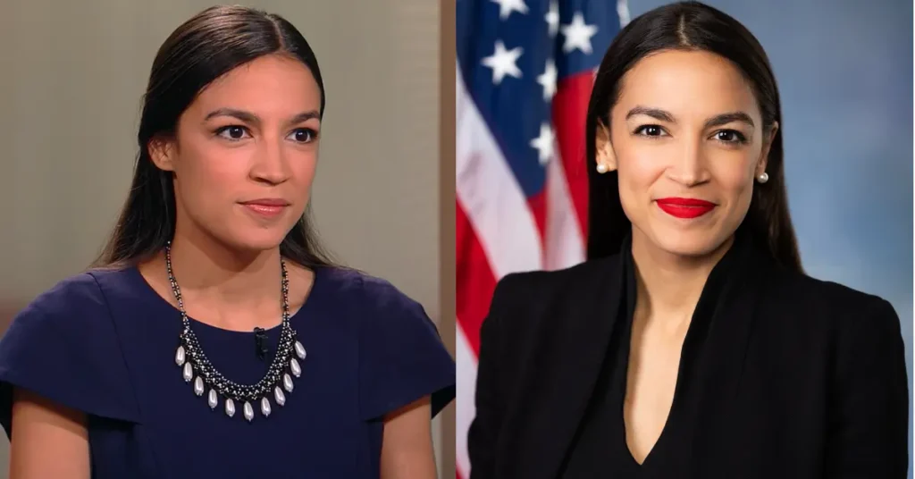 Alexandria Ocasio-Cortez Then and Now