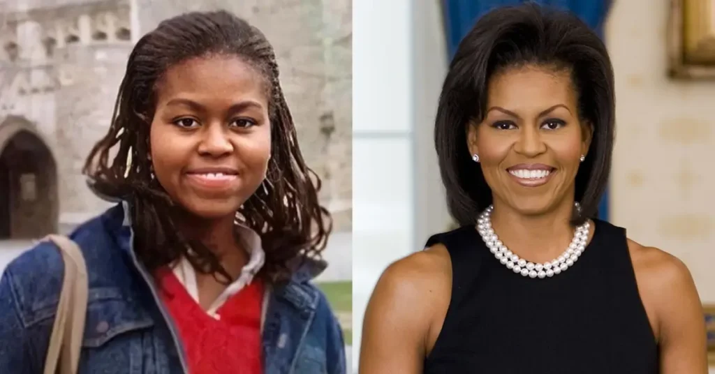 Michelle Obama Then and Now