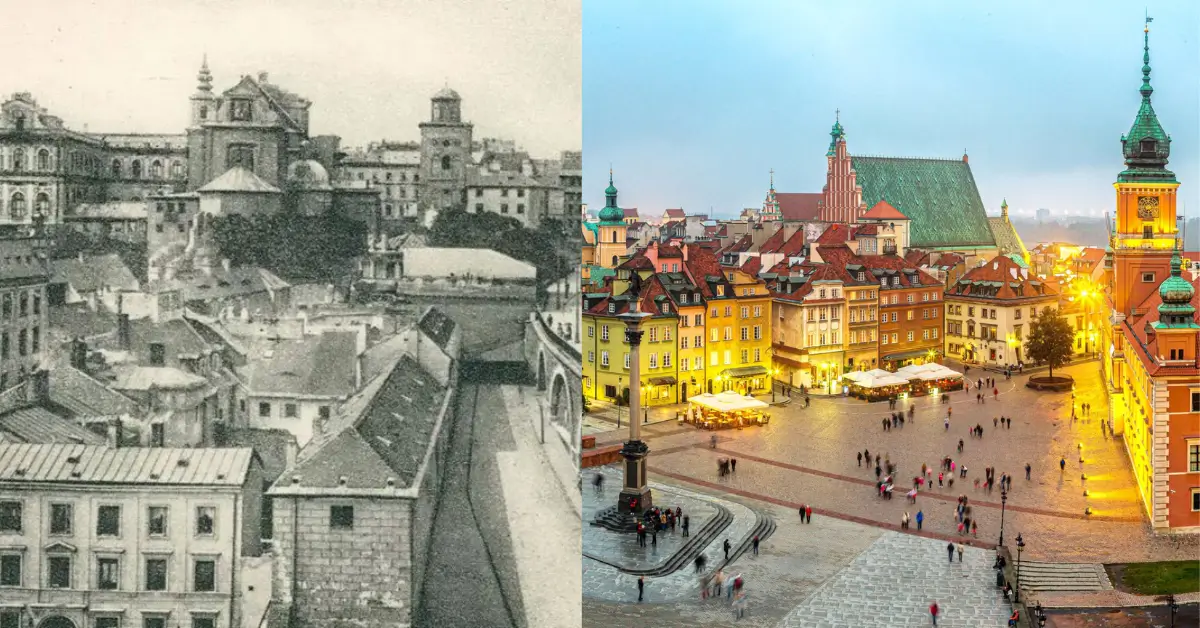 Warsaw Then and Now