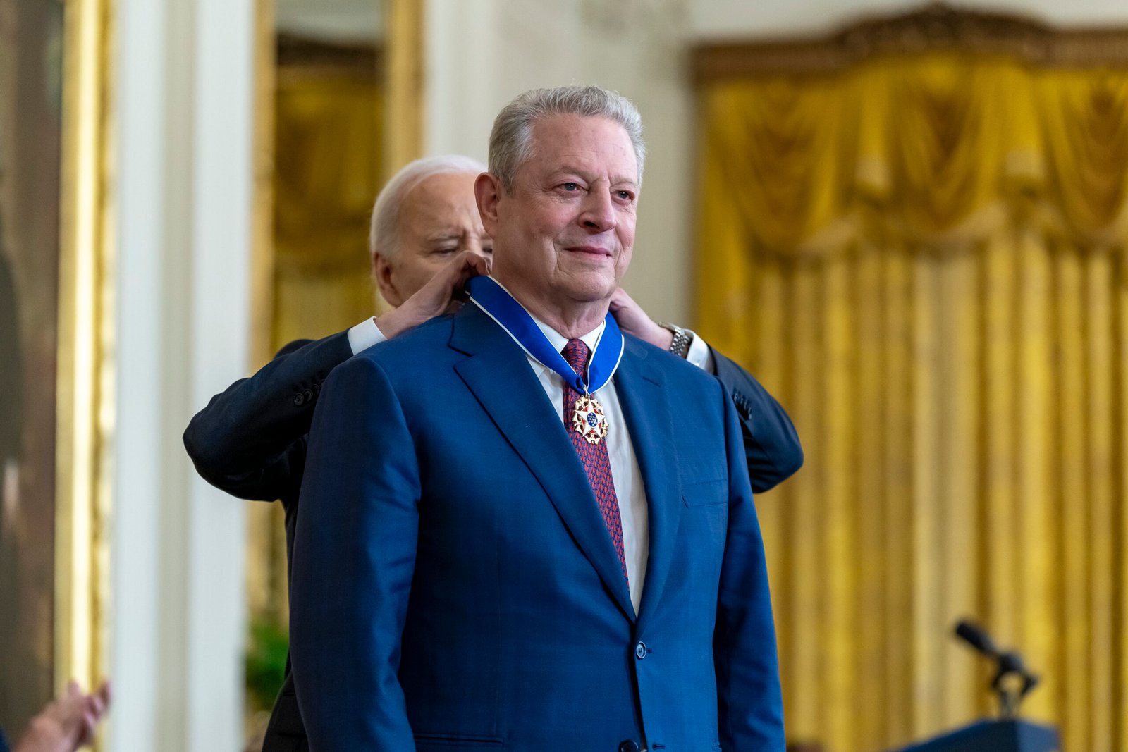 Al Gore receiving the Presidential Medal of Freedom in 2024