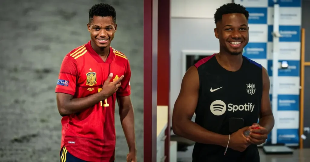 Ansu Fati Then and Now