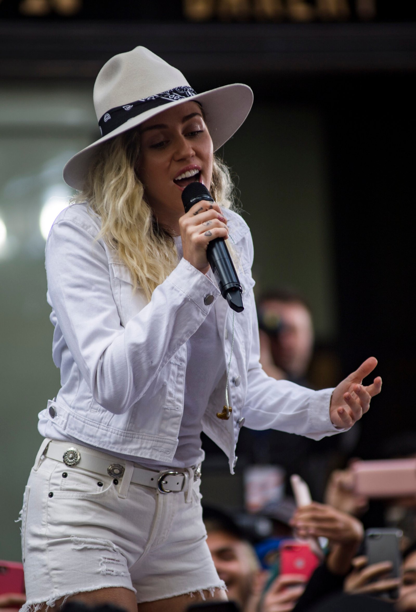 Miley Cyrus performing on the Today Show in 2017