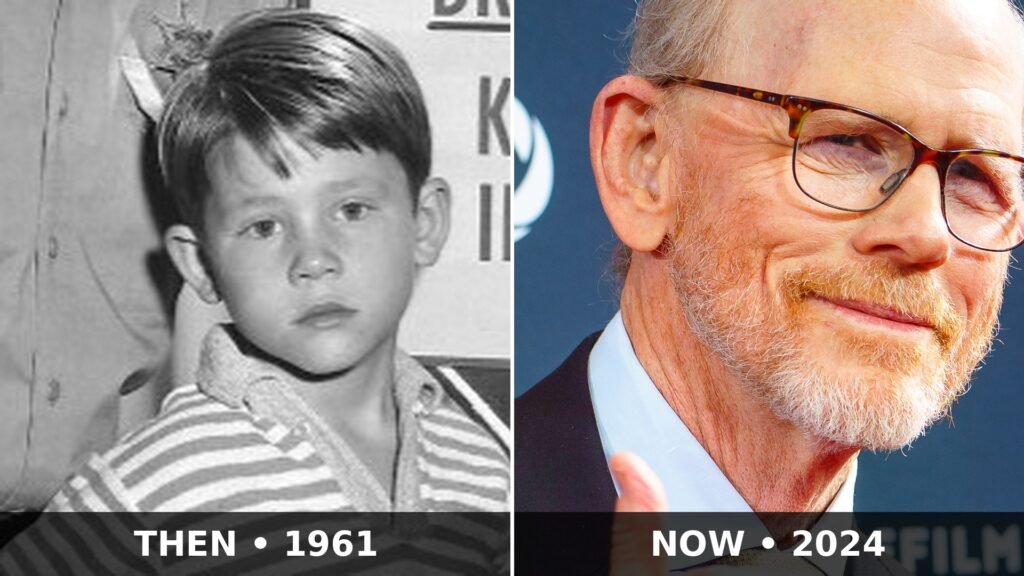 Then and now: Ron Howard in 1961 (left) and 2024 (right)