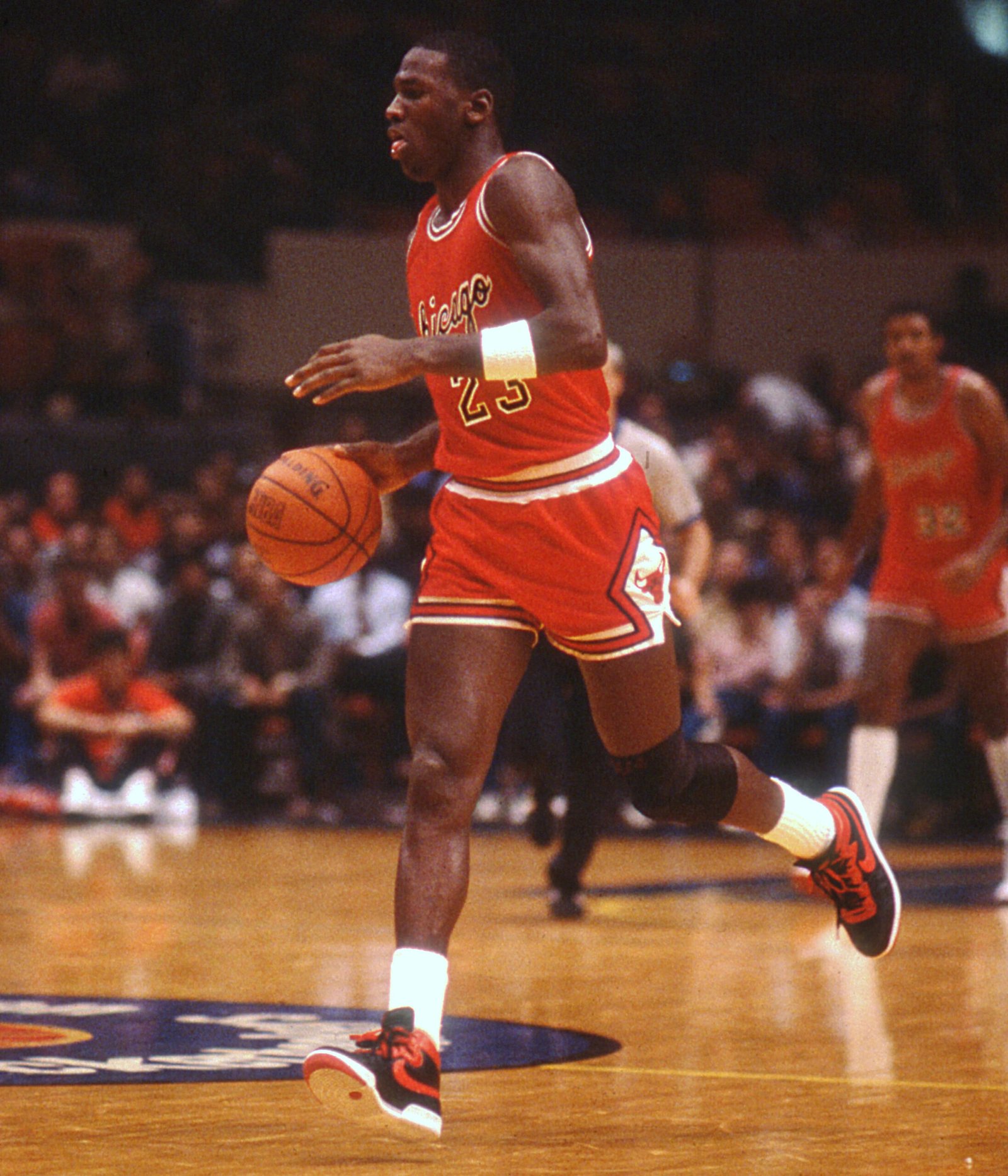 Michael Jordan in his rookie season with the Chicago Bulls, 1984