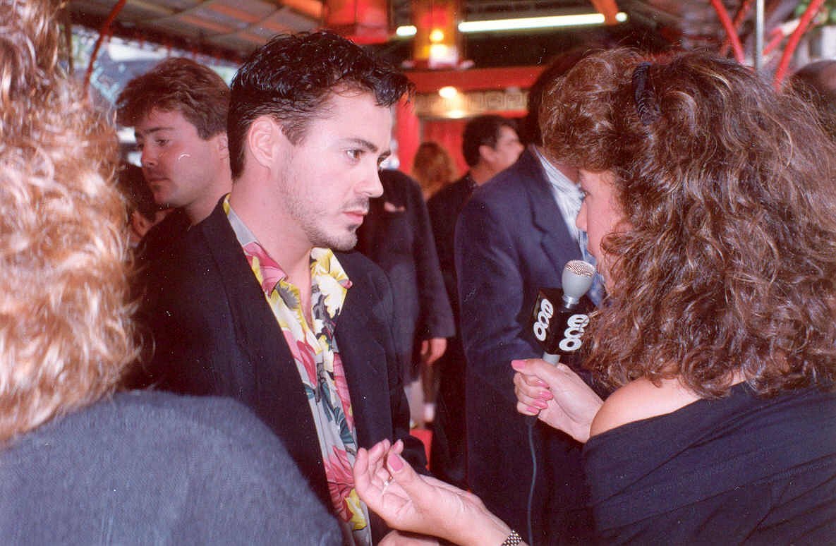 Robert Downey Jr. at the Air America premiere, 1990