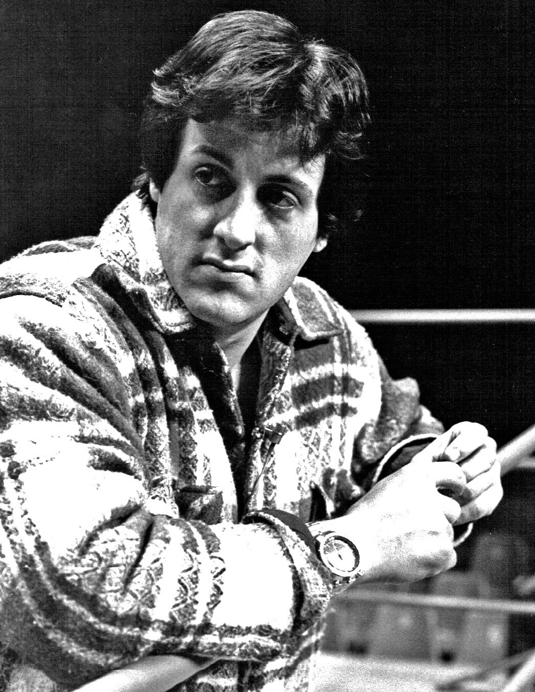 Young Sylvester Stallone in 1977, shortly after Rocky