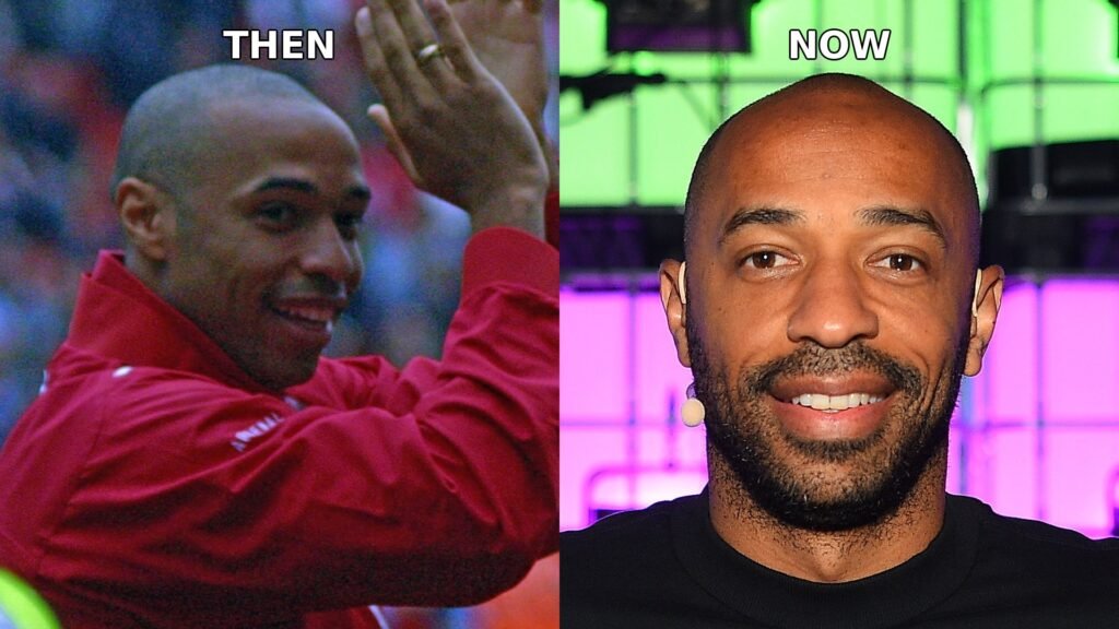 Thierry Henry then and now: Arsenal in 2007 and at Web Summit in 2021