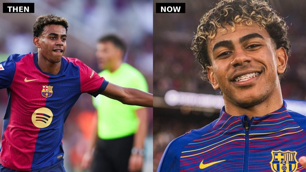Lamine Yamal then and now comparison